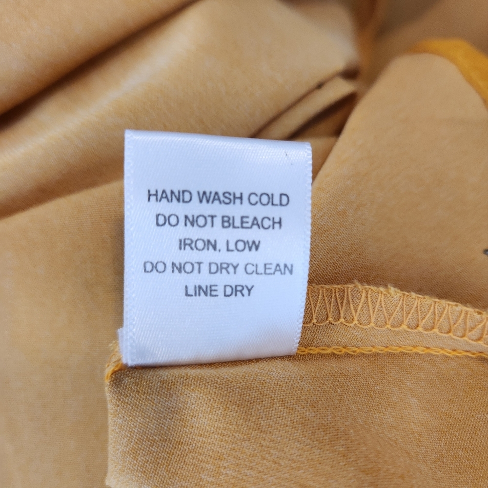 Sweet Rain Mustard Yellow Cap-Sleeve Mini Dress Paper Airplane Print Medium - Picture 12 of 15